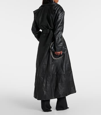Abrigo de botonadura simple de piel | Balenciaga