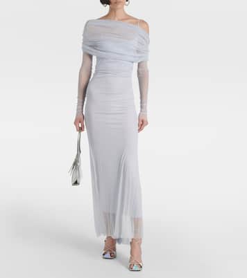 Vestido largo de tul con velo | Christopher Esber