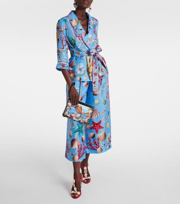 High-Rise Culottes Capri aus Seide | Dolce&Gabbana