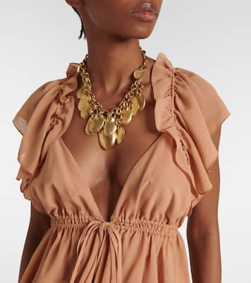 Top in georgette di seta con balze | Chloé