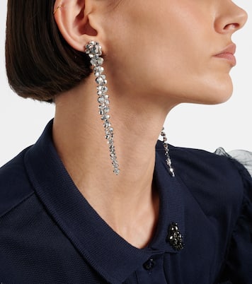 Drip crystal-embellished drop earrings | Simone Rocha