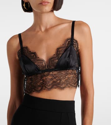 Bralette in raso con pizzo | Dolce&Gabbana