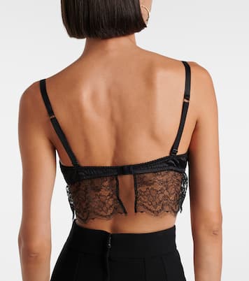 Bralette in raso con pizzo | Dolce&Gabbana