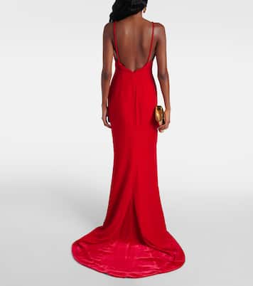 Vestido de fiesta de terciopelo con lazo | Alessandra Rich