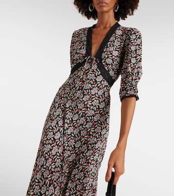 Bedrucktes Midikleid Jemma aus Crêpe | Rixo