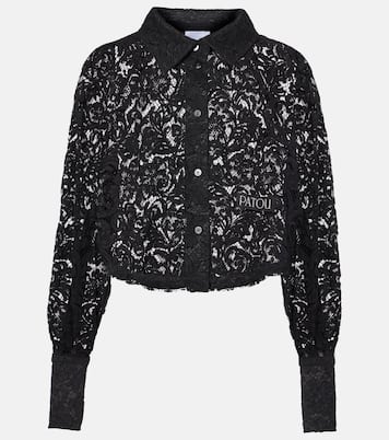 Blouse raccourcie en dentelle | Patou
