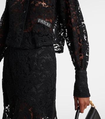 Blouse raccourcie en dentelle | Patou
