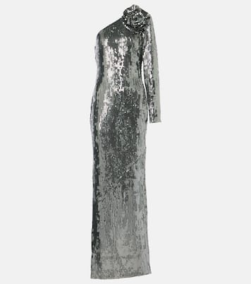 Abito lungo monospalla con paillettes | Roland Mouret