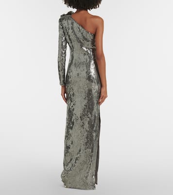 Abito lungo monospalla con paillettes | Roland Mouret