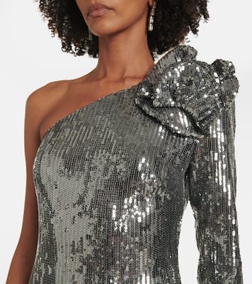 Abito lungo monospalla con paillettes | Roland Mouret