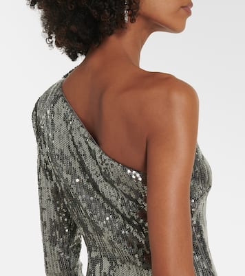 Abito lungo monospalla con paillettes | Roland Mouret