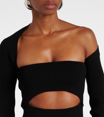 Abito midi in maglia di jersey a coste | Christopher Esber