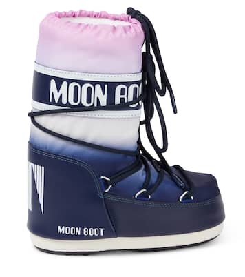 Icon faux leather-trimmed snow boots | Moon Boot Kids