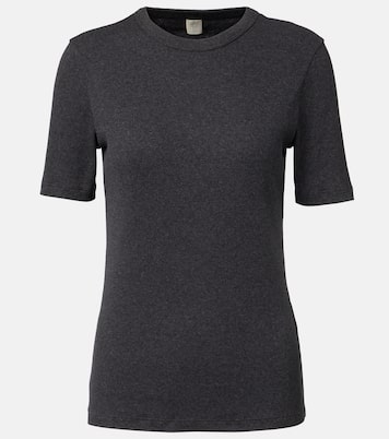 Top in jersey di misto cotone a coste | Toteme