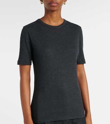 Top in jersey di misto cotone a coste | Toteme