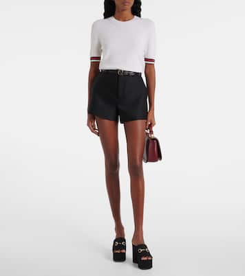 Carmen Horsebit 60 canvas platform sandals | Gucci