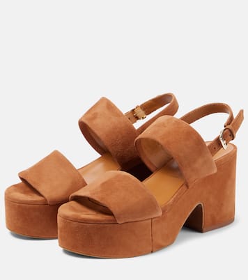 Cora4 suede platform sandals | Clergerie