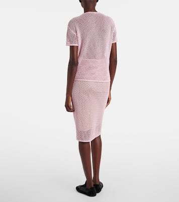 T-shirt in mesh di cotone | Prada