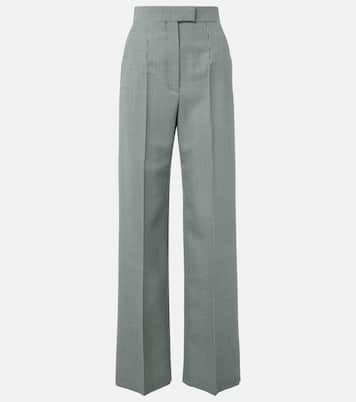 Pantaloni a gamba larga in lana e mohair | McQueen