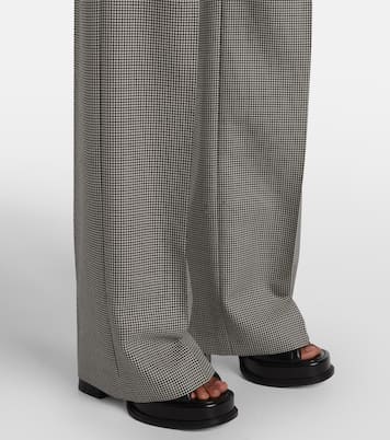 Pantaloni a gamba larga in lana e mohair | McQueen