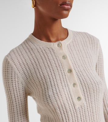 Camiseta con botones de cachemir y seda | Vince