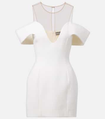 Off-shoulder wool minidress | David Koma
