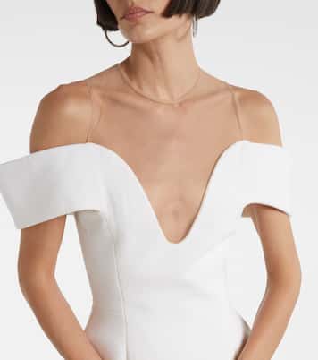 Off-shoulder wool minidress | David Koma