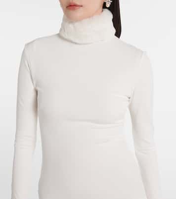 Priscilla faux fur-trimmed satin gown | The New Arrivals Ilkyaz Ozel