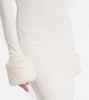 Priscilla faux fur-trimmed satin gown | The New Arrivals Ilkyaz Ozel