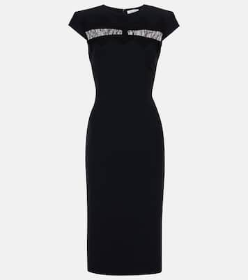 Lace-trimmed midi dress | McQueen