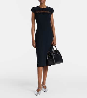 Lace-trimmed midi dress | McQueen