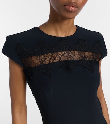 Lace-trimmed midi dress | McQueen