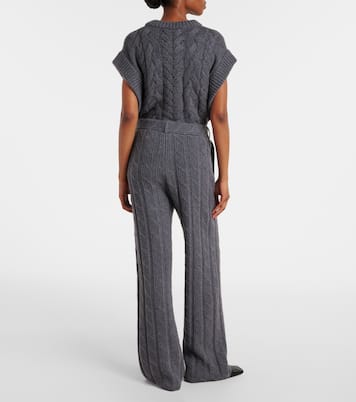 Ebba low-rise cashmere wide-leg pants | Lisa Yang