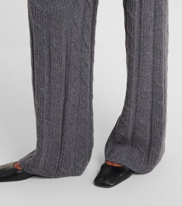 Ebba low-rise cashmere wide-leg pants | Lisa Yang