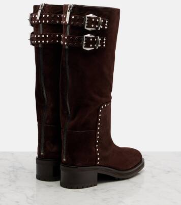Brooklyn 50 studded suede knee-high boots | Jimmy Choo