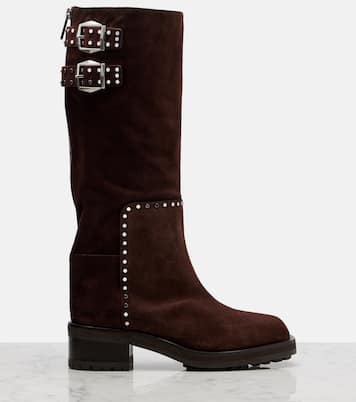 Brooklyn 50 studded suede knee-high boots | Jimmy Choo