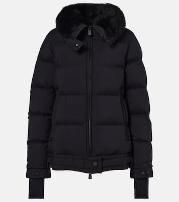 Arabbas shearling-trimmed hooded down ski jacket | Moncler Grenoble