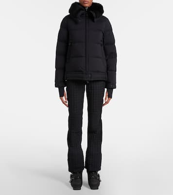 Arabbas shearling-trimmed hooded down ski jacket | Moncler Grenoble