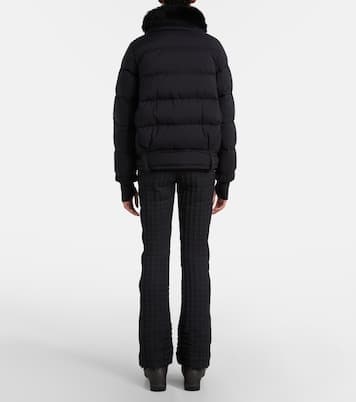 Arabbas shearling-trimmed hooded down ski jacket | Moncler Grenoble