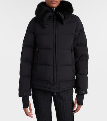 Arabbas shearling-trimmed hooded down ski jacket | Moncler Grenoble