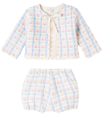 Baby Zora knitted cotton-blend top and bloomers set | Bebe Organic