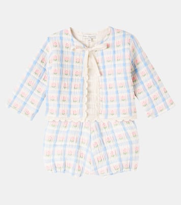Baby Zora knitted cotton-blend top and bloomers set | Bebe Organic