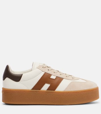 Zapatillas H681 de piel y ante con plataforma | Hogan
