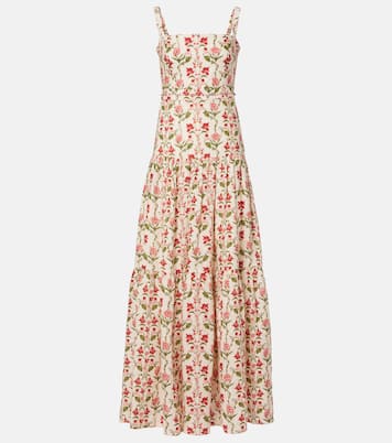 Lima floral linen maxi dress | Agua by Agua Bendita
