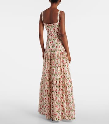 Lima floral linen maxi dress | Agua by Agua Bendita