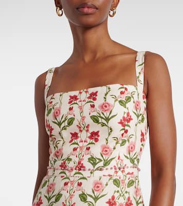Lima floral linen maxi dress | Agua by Agua Bendita