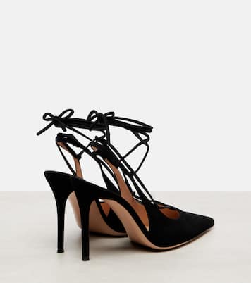 95 suede lace-up slingback pumps | Gianvito Rossi