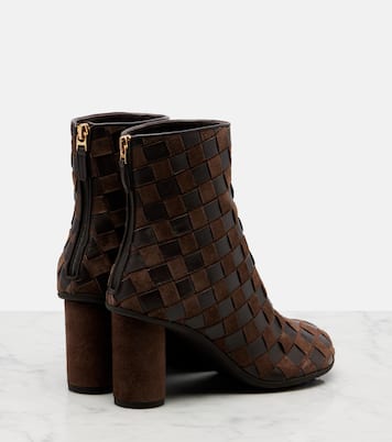 Ankle Boots Atomic aus Leder und Veloursleder | Bottega Veneta