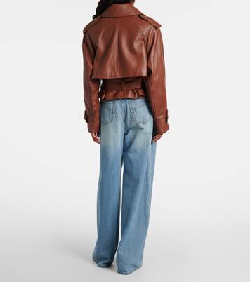 Hypnotic cropped leather jacket | Zimmermann