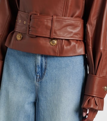 Hypnotic cropped leather jacket | Zimmermann